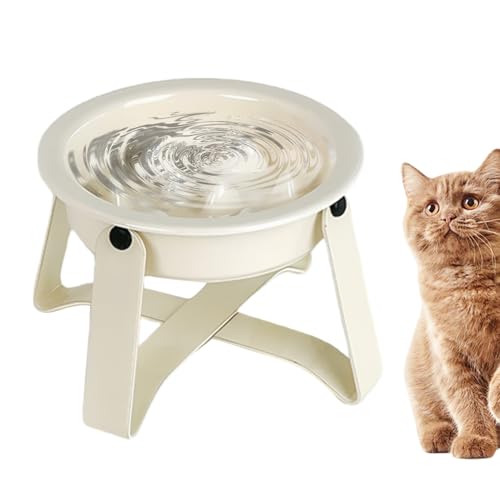 スローフィーダーボウル - 金属スタンド高さのあるデザイン、窒息防止セラミックペットフィーダー、犬と猫のスローフィーダーボウル、屋内ダイニングアクセサリー |子犬成犬用アパートキッチン旅行ホーム健康的な食事