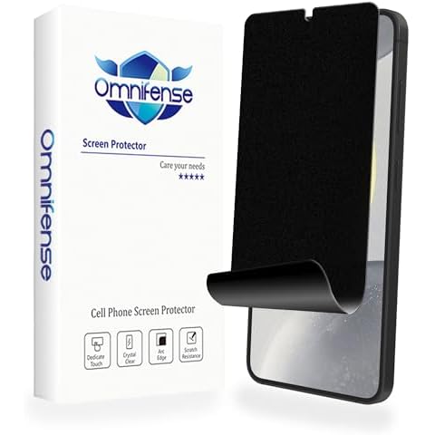 Omnifense 2 Pack for Samusng Galaxy S24 Matte Privacy Screen Protector, [Support Fingerprint Unlock] Case Friendly Anti Glare 2 Way Anti Spy for S24 Cover
