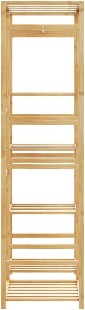 vidaXL Clothes Rack Natural Bamboo 39.4 in x 19.7 in x 72.6 in