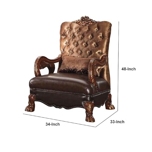 Sillón Terciopelo Marrón claro Plegable miniatura 3