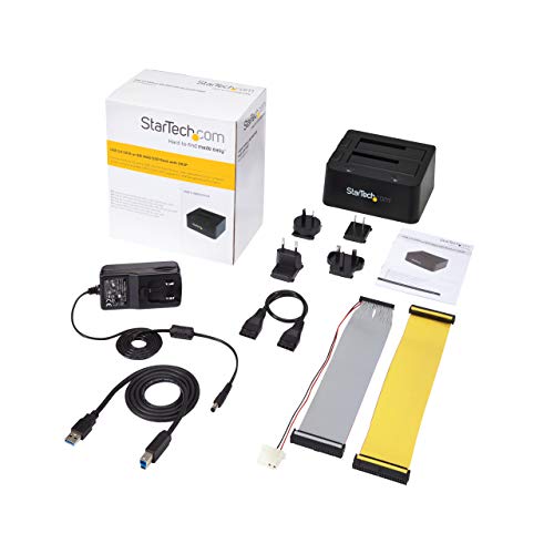 Startech.com Dual-Bay Usb 3.0 To Sata And Ide Hard Drive Docking Station, Usb Hard Drive Dock, External 2.5/3.5" Sata Iii/Ide, Ssd/Hdd Docking Station, Hot-Swap Drive Bays, Top-Loading (Unidocku33) #TOP6