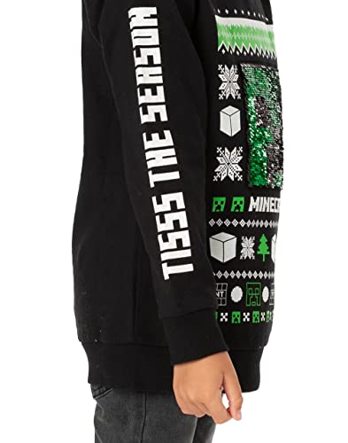 Minecraft Christmas Jumper Kids Boys Creeper TNT Flip Sequin Sweater3