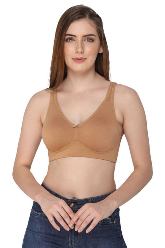 intimacy lingerie Intimacy Women's T-Shirt Bra Non-Padded Seamless Non-Wired Everyday Bra Full Coverage Daily Use Bra Support and Comfortable Cotton Bra Adjustable Strap Double Layered Bra for Women- DEFT-picture-27