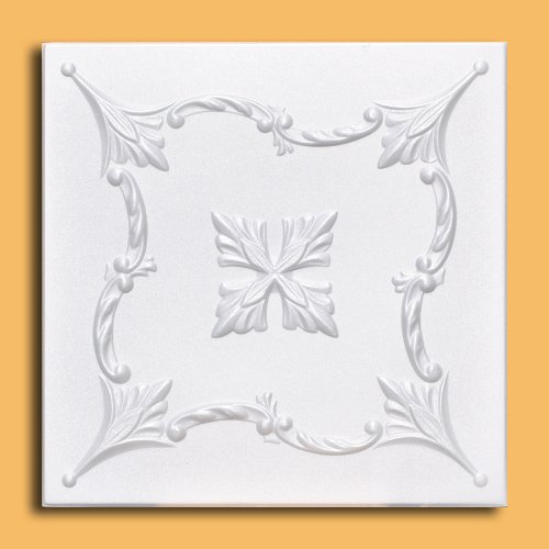 50Pc Case Of Saratov White Decorative Foam Ceiling Tiles (50Cm X 50Cm Each) #TOP26