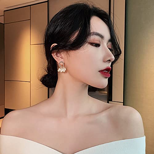 Sither Pearls Tassel Earrings for Women Dangling Pearls Earrings Boho Dainty Earrings Gold Jewelry for Prom Wedding Party Halloween Christmas Gift2