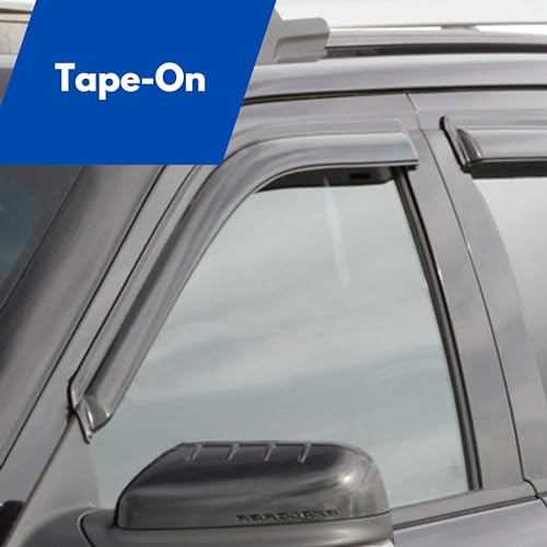 Image of IG Window Visors Fit for 1997-2003 Ford F150 Regular Cab & 2004 F150 Heritage Regular Cab, Out-Channel Rain Guards Vent Wind Deflectors 2PC, 1997-1999 Ford F250 Regular Cab Light Duty (Single Cab)