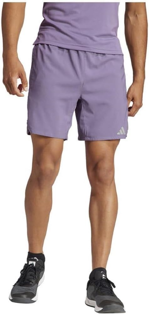 adidas Men HIIT Workout 3-Stripes Short Shorts, M 7"