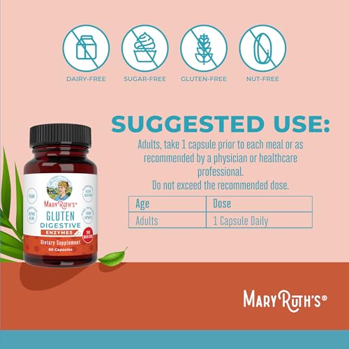 MaryRuth Organics Gluten Enzymes Capsules | Enzyme Supplement for Gut Health Support | Gluten Digestion | & Nutrient Absorption | Vegan | Gluten Free | 60 Count - Image 4