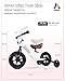 KRIDDO 2-in-1 Kids Tricycle and Toddler Balance Bike 2 Year Old, Detachable Pedals and Stowable Training Wheels, DIY Plate, Riding Trikes Toy for Ages 18 Months to 3 Years, White