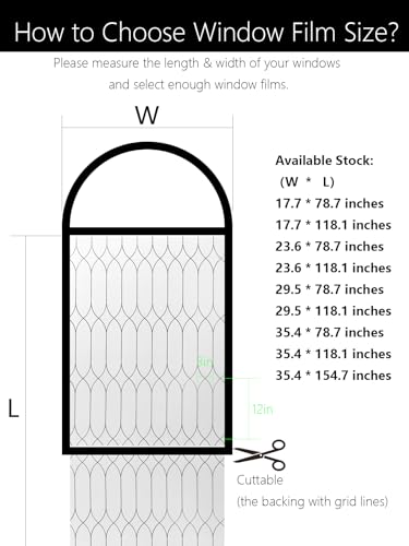 Jahoot Vinilo Adhesivo para Ventanas 17.7x78.7 pulgadas miniatura 6