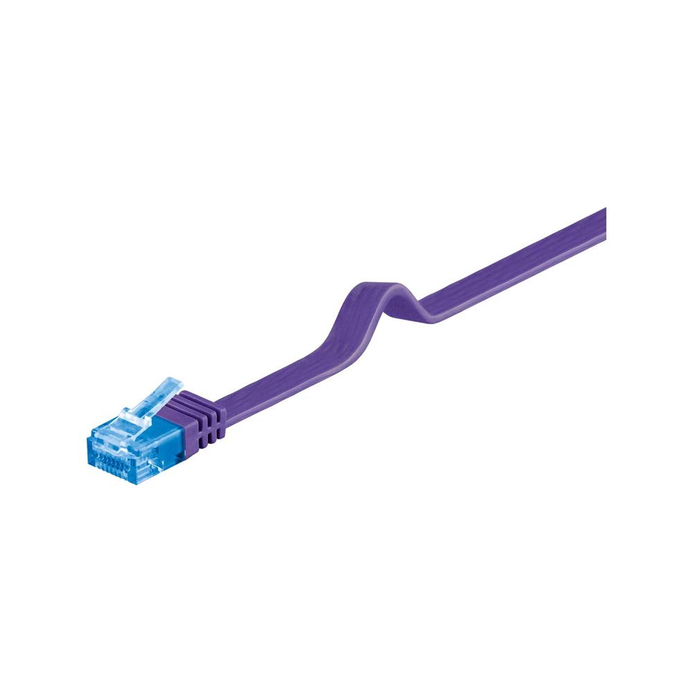 Goobay 96313 CAT 6A Flachkabel U/UTP, 1 m, violett