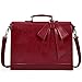 ECOSUSI Borsa a Tracolla Donna Borsa Messenger Vintage per Laptop 14 Pollici Valigetta da Ufficio Rosso