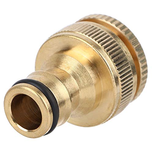 VIFERR Hose Connector, 3/4 Brass Quick Connection Hose Connector Water Pipe Adapter for Home Garden