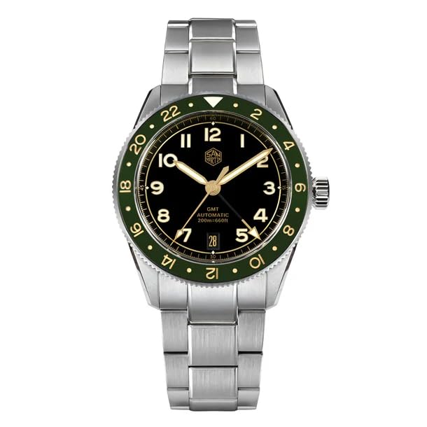 Montre pour homme San Martin montre de plongée automatique étanche 20 bars verre saphir