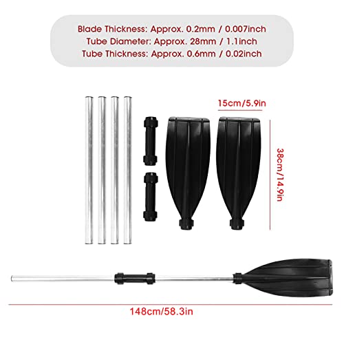 Remos de barco – 210 cm / 82,7 polegadas Liga de alumínio Remos destacáveis portáteis de caiaque peç
