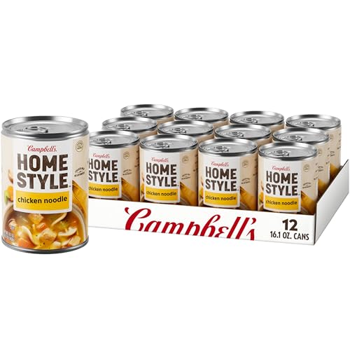 Campbell's Homestyle Chicken Noodle Soup, 16.1 oz Can (Pack of 12)