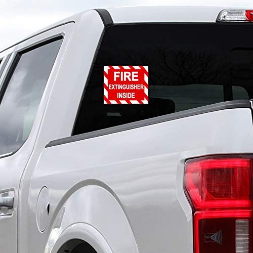 Bargain Max Decals - Fire Extinguisher Interior Sign - Sticker Decal Notebook Car Laptop 5