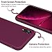 KUMEEK iPhone XR Case, Soft Silicone Gel Rubber Bumper Case Anti-Scratch Microfiber Lining Hard Shell Shockproof Full-Body Protective Case Cover for iPhone XR Case-WineRed