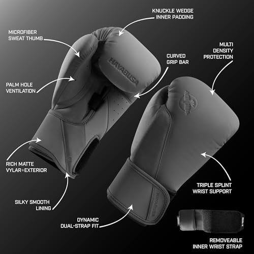 Image of Hayabusa T360 Boxing Gloves - Revolutionary Hand Ergonomics | Empowering Wrist Support | Single or Dual Strap Closure | Training, Sparring, Heavy Bag - 10 oz 12 oz 14 oz 16 oz 18 oz