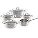 Produktbild Fissler valea / Edelstahl-Topfset, 5-teilig, Kochtopf-Set, Töpfe mit Glas-Deckel, Induktion (3 Kochtöpfe, 1 Bratentopf, 1 Stielkasserolle)