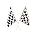 Adorox 72Pcs Black and White Checkered Speed Race Flags Stock Car Racing Theme Party Favor Decoration (6 Dozen)