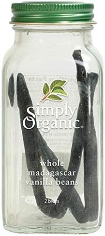 Simply Organic Whole Madagascar Vanilla Beans, Certified Organic | Pack of 5 | Vanilla planifolia Andr.