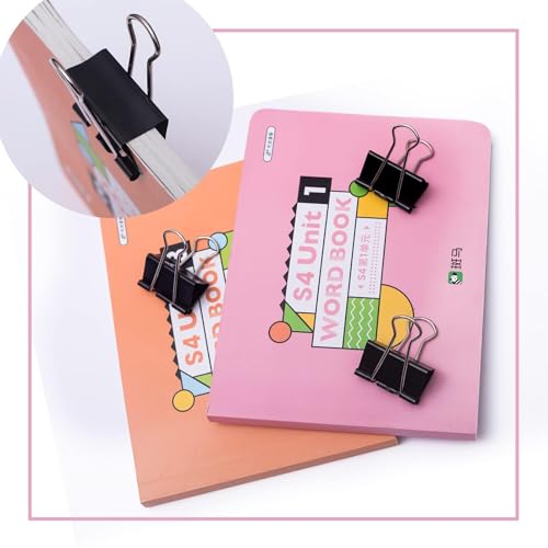 Large Binder Clips, 72 Pack, 1.6 Inch, Non-Standard 41mm, Black, Capacity 0.66 Inch, Paper Clips, Office Clips, Great Fold Clamp, School & Home Use image 2