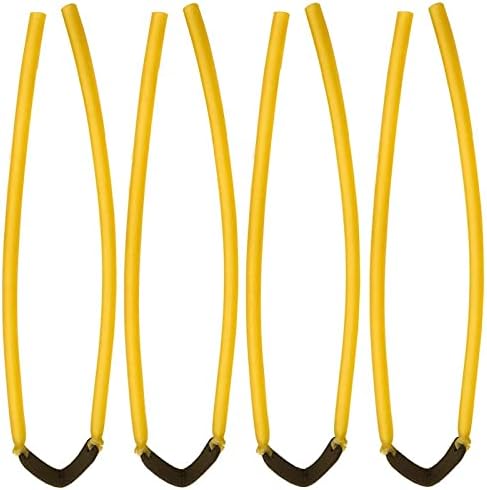 Slingshot Replacement Bands Sets,Elastic Rubber Tubular Bands, Heavy Pull for Outdoor Shooting and Hunting,Suitable for All Insert-Yoke-into-Tube（Leather Pocket Color Random）