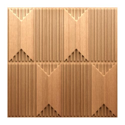 Image of Kayra Decor 3D PVC Wall Panel Artisian Design Gold Color 19.7 inch x 19.7 inch (Pack of 12) - Covers 32.34 Sq. Ft.