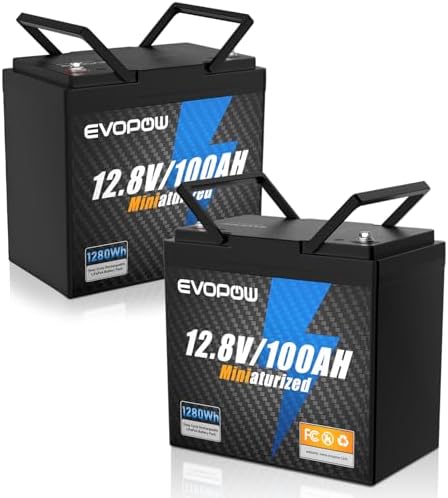 （09:00時点） 1280Wh リン酸鉄リチウムイオンバッテリー 蓄電池 2個セット 1280W出力 12.8V 100Ah 半固体LiFePO4バッテリー採用 10年長寿命 安全 100AのBMS 4000以上サイクル 最大16台直列 並列接続 RV ソ-ラ-蓄電 キャンビングカ-のサプバッテリ- オフグリッド自家発電 ポ-タプル電源自作 バックアップ電源 ボ-ト レキモ一タ- エア-ポンプに最適 軽量