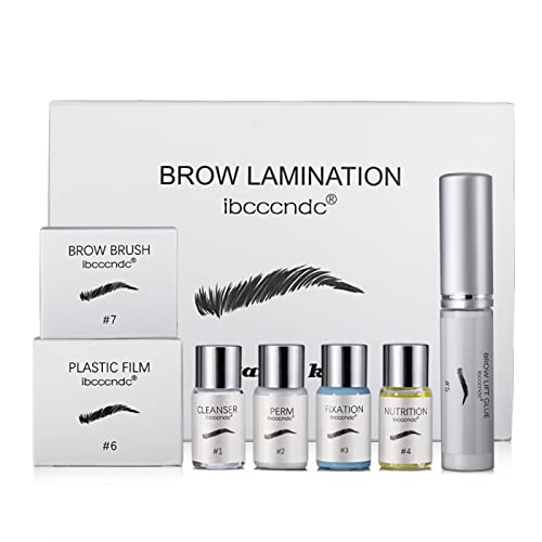 Kit Laminación de Cejas, JasCherry Kit Elevación Cejas Profesional, Permanente de Cejas de Bricolaje para Cejas más Completas y Gruesas, Larga Duración 8 Semanas