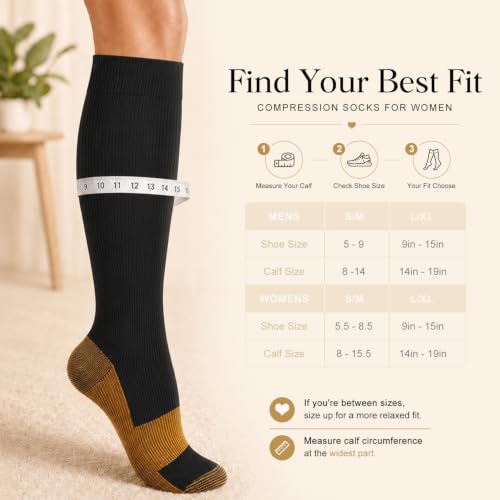 Image of Laite Hebe 4 Pairs-Compression Socks for Women&Men Circulation-Best Support for Nurses,Running,Athletic