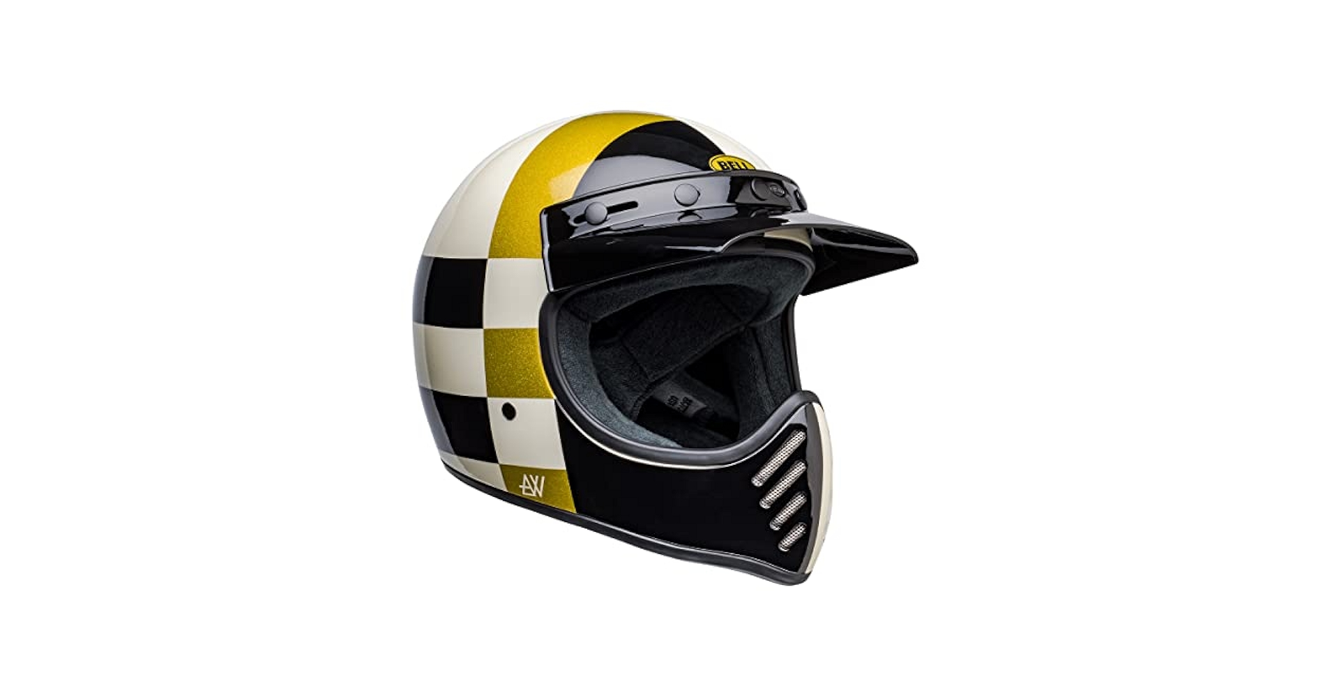 Amazon.com: Bell Moto-3 Helmet (ATWLYD Orbit Gloss White