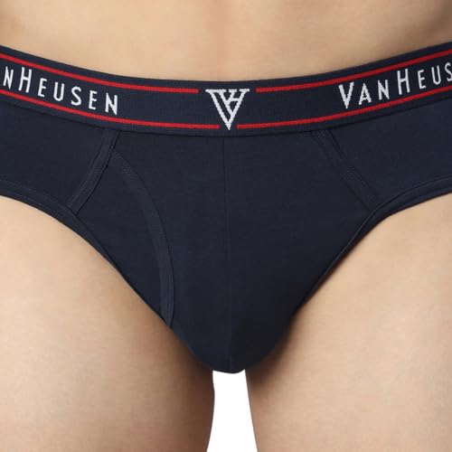 Image of Van Heusen Cotton Men Colour Fresh Briefs - Pack of 1 - Durable Elasticized Waistband, Ultra Soft