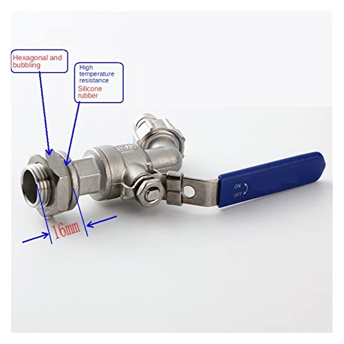Válvula de bola de acero inoxidable de 1/2 pulgada con mamparo sin soldadura 6