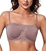 HACI Women's Non Padded Strapless Bra Underwire Bandeau Seamless Multiway Supportive Tube Top(Violet,XX-Large)