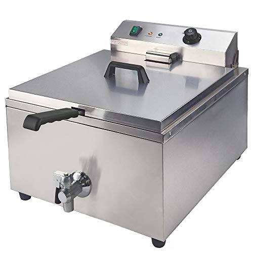 TAIMIKO Freidora Eléctrica Industrial Calidad 30L de Patatas Fritas Acero Inoxidable 30L...