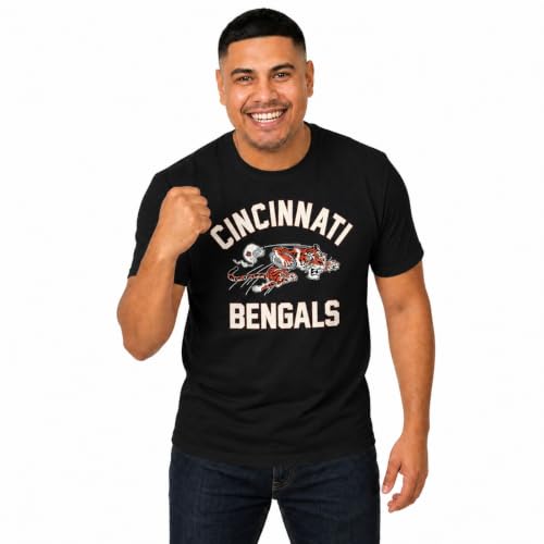 Team Fan Apparel NFL T-shirt rétro football adulte unisexe M noir