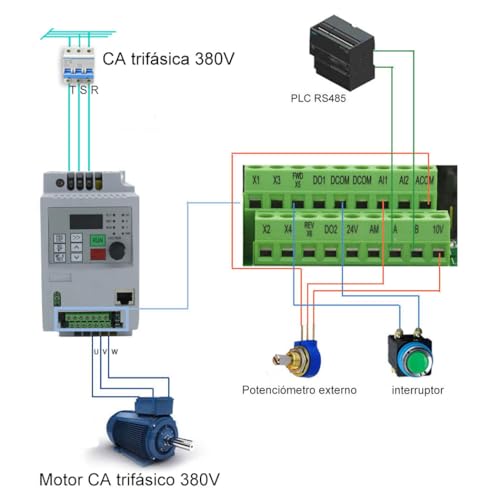 NFlixin Inversor de Frequência, AC 380V 4KW 16A Conversor de Frequência do Inversor VFD para Regulaç