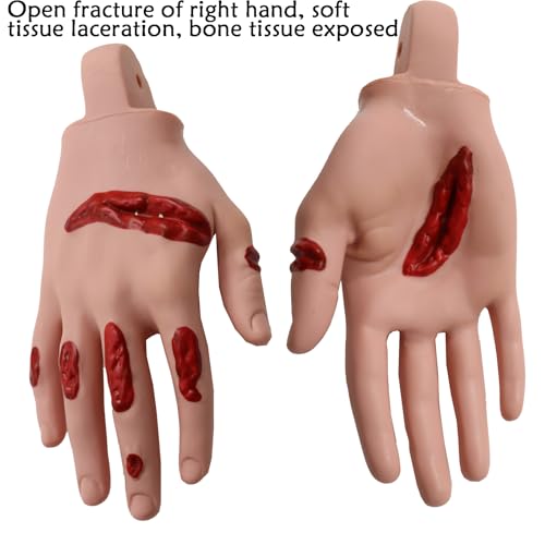 Image of 16PCS Trauma Manikin Moulage Kit Trauma Evaluation Set Burn /Wound Module for First Aid Trauma Care Training for Full Body CPR Manikin