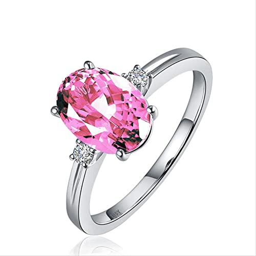 Bijoux saphir bleu ovale et anneau en argent 925 de fiançailles luxe