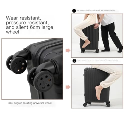 Suitcase Luggage Large Capacity Trolley Case Durable and Strong Password Suitcase with 360° Universal Wheels Suitcases Large (Color : B, Size : 22in)3