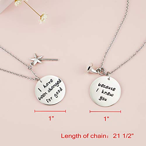 Melix Home Because I Knew You I Have Been Changed for Good Gifts for Sister Friendship BFF Gifts Necklace Set of 22
