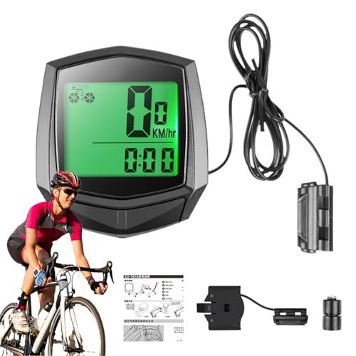 demaxiyad Ordenador de bicicleta con cable, Computadoras de bicicleta para Bicicleta de Carretera | Computer Cycle Odómetro Tracker de Velocidad de Ciclismo impermeable - Accesorios de bicicleta