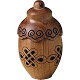 Flacon de parfum portable – ce sachet en bois polyvalent peut contenir des perles parfumées ou servir d'objet décoratif sculpté sur un bureau