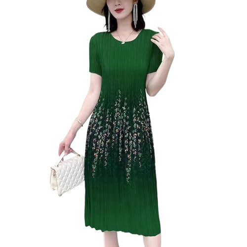 Robe florale vintage douce et fine à taille élastique