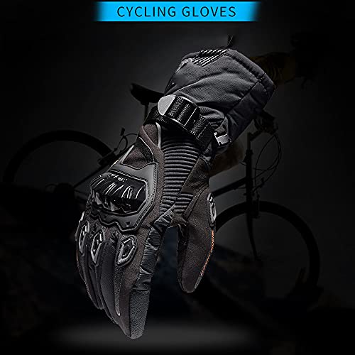 Luvas de motocicleta para homens e mulheres, inverno à prova d'água e resistente a quedas, luvas de