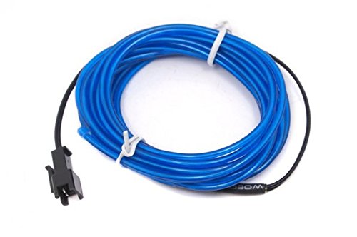 2m EL Wire Blue 6ft ELE Glowing Only Cable Neon Led Light UV