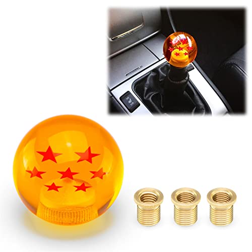 EZAUTO WRAP Orange 7 Star Universal Dragon Shifter Knob Ball 54mm Z with Adapters Will Fit Most Cars