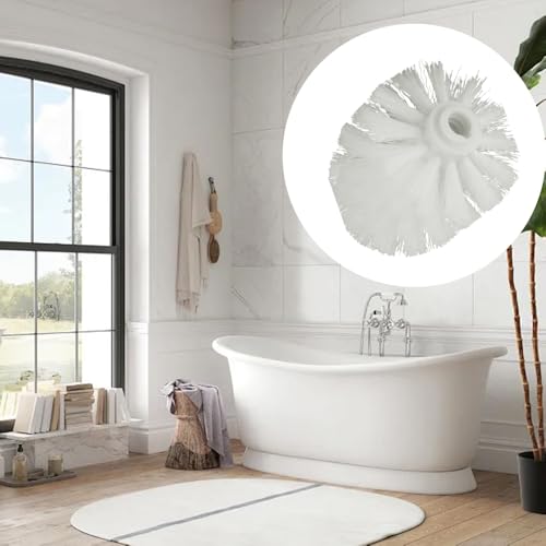 Image of 4Pcs Toilet Bowl Brush Replacement Head, Universal Toilet Brush Head Replacement, Ball Shaped Toilet Brushes Heads, for Home Hotel Bathroom Cleaning Tool(White)